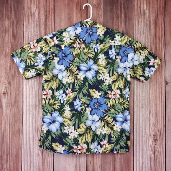 *FLAWS* Vintage Gitman Bros Mens Large Floral Hawaiian Shirt Made in USA Cotton - Picture 2 of 14